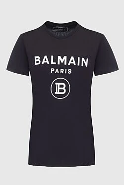 Balmain black cotton t-shirt for men 161985 - photo 1