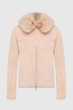 Loro Piana куртка из натурального меха бежевая женская бежевая 162099 - фото 1