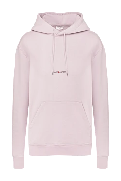 Saint Laurent худи из хлопка фиолетовое женское женское 162148 - фото 1