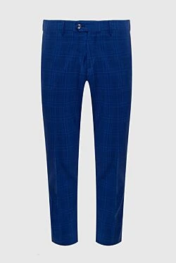 Sartoria Latorre мужские синие брюки из шерсти 162277 - фото 1