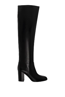 Gianvito Rossi boots women's high leather on square heel black 162356 - photo 1