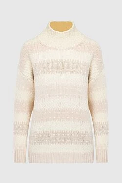Peserico beige womens jumper with textured knitting and sequins 162415 - photo 1