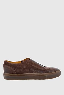 Doucal`s brown suede sneakers for men 162785 - photo 1