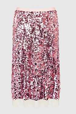 Tory Burch спідниця з поліаміду рожева жіноча 163145 - фото 1