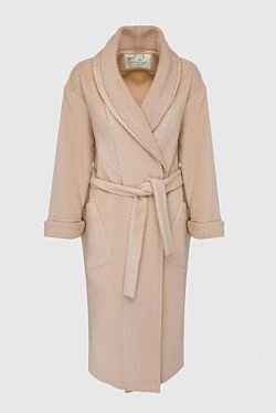 Panicale beige wool and polyamide coat for women 163250 - photo 1