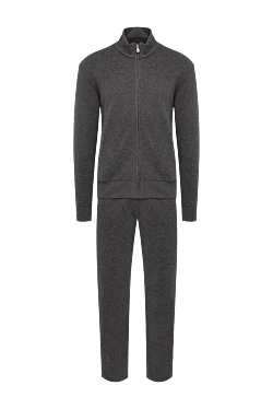 Corneliani костюм спортивный темно-серый с воротником-стойкой и карманами на молнии мужской 163329 - фото 1