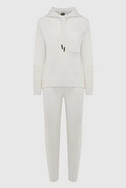 Lorena Antoniazzi white wool and polyester walking suit for women 163434 - photo 1
