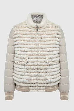 Antonio Arnesano beige mink and polyamide jacket for women 164225 - photo 1