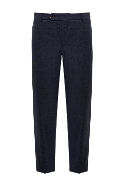 PT01 (Pantaloni Torino) мужские синие брюки из шерсти 164561 - фото 1
