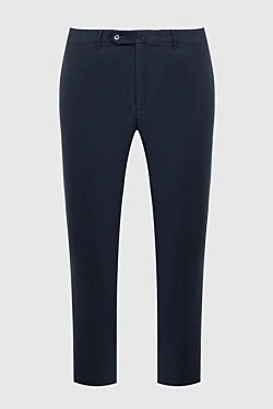 PT01 (Pantaloni Torino) мужские синие брюки из шерсти 164573 - фото 1