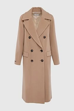 Peserico women's beige wool and polyamide coat 164600 - photo 1