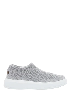 Peserico women's sneakers with a textured surface in gray 164610 - photo 1