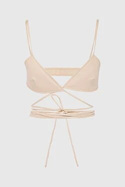DROMe beige leather top for women 166458 - photo 1