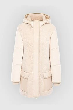 Loro Piana дубленка из натурального меха бежевая женская 167021 - фото 1