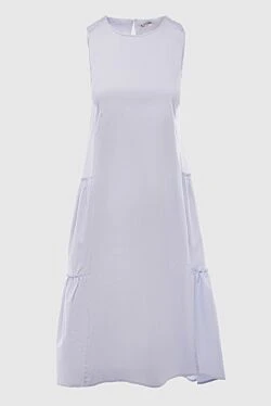 Peserico blue dress with a tiered skirt sleeveless women's 167874 - photo 1
