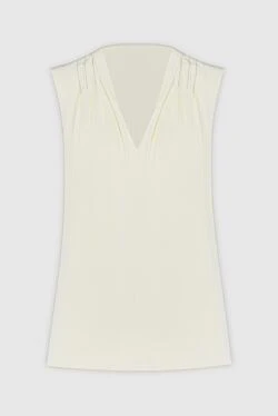 Peserico top made of silk and elastane yellow for women 167877 - photo 1