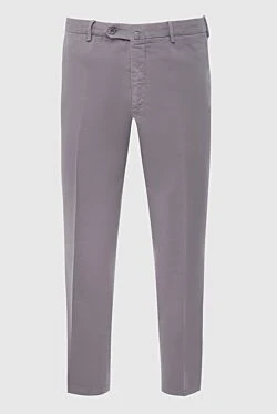 Loro Piana чоловічі сірі штани з бавовни та еластану 167995 - фото 1