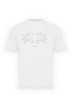 Zilli футболка из хлопка белая мужская 168433 - фото 1
