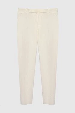 Loro Piana чоловічі білі штани з бавовни та льону 168815 - фото 1