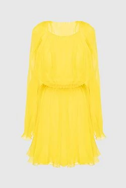 Dolce & Gabbana платье из шелка желтое женское 169321 - фото 1