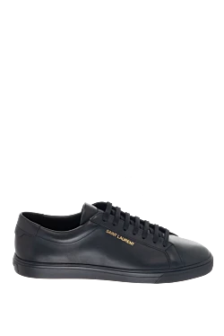 Saint Laurent сникеры из кожи черный мужские 170577 - фото 1