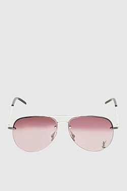 Saint Laurent очки-авиаторы розовые женские с тонкими дужками 170605 - фото 1