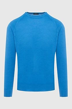 Cesare di Napoli dark blue wool jumper for men 170701 - photo 1