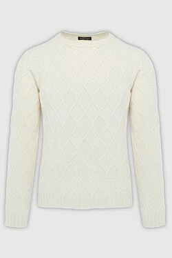 Cesare di Napoli white cashmere and wool jumper for men 170711 - photo 1