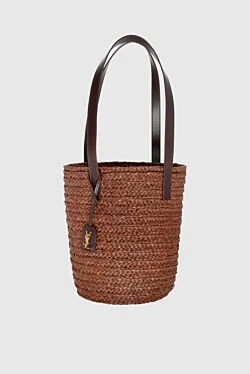 Saint Laurent сумка женская коричневая с плетением 170770 - фото 1