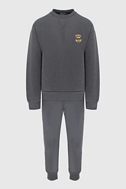 Dolce & Gabbana костюм спортивный серый со свитшотом и джоггерами с эмблемой бренда мужской 171214 - фото 1