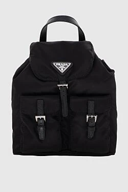 Prada сумка жіноча чорна з кишенями на ремінцях 171439 - фото 1