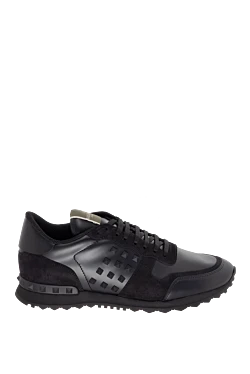Valentino black suede and leather sneakers for men 171459 - photo 1
