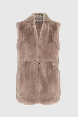 Peserico beige women's vest made of natural fur 172132 - photo 1