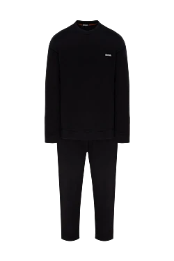 Ermenegildo Zegna костюм спортивный черный со свитшотом декорированным логотипом мужской 172511 - фото 1