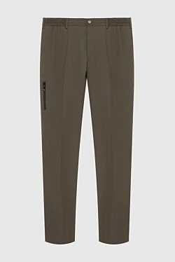 PT01 (Pantaloni Torino) чоловічі зелені штани з поліестеру та вовни 172775 - фото 1