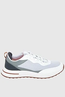 Loro Piana кросівки з текстилю сірі чоловічі 173025 - фото 1