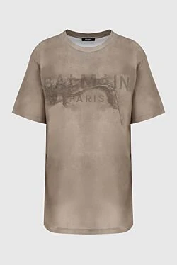 Balmain brown cotton t-shirt for men 173037 - photo 1