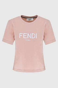 Fendi beige cotton t-shirt for women 173054 - photo 1