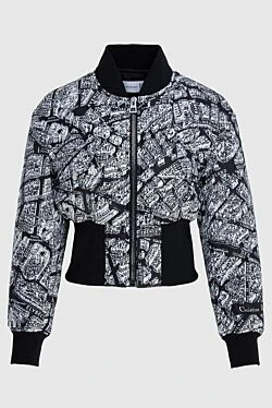 Dior куртка-бомбер черно-белая женская 173335 - фото 1