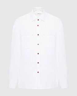 Kiton мужская белая хлопковая рубашка 173602 - фото 1