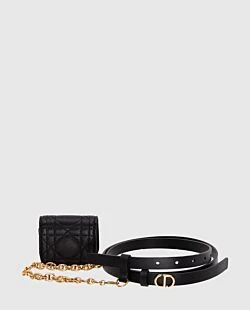 Dior black leather belt for women with logo 173776 - photo 1