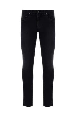 Dolce & Gabbana джинсы мужские черные с лого на заднем кармане 173827 - фото 1