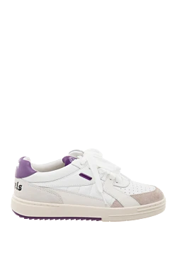 Palm Angels women's white sneakers with purple inserts and logo 174075 - photo 1