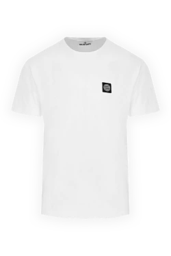 Stone Island футболка з бавовни біла чоловіча 174092 - фото 1