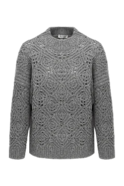 Panicale gray womens jumper with patterned knitting 174324 - photo 1