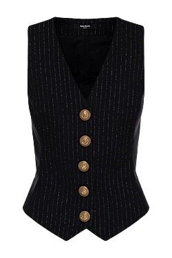 Balmain black wool vest for women 174882 - photo 1
