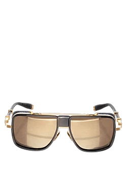 Balmain men's black metal and plastic sunglasses 174925 - photo 1