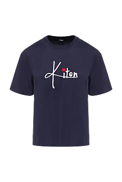 Kiton футболка із бавовни синя чоловіча 175074 - фото 1