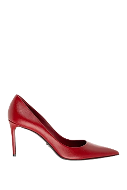 Prada туфли из кожи красные женские 175132 - фото 1