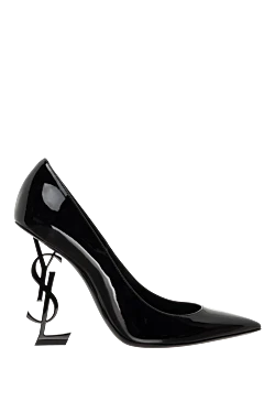 Saint Laurent туфли кожаные с высоким каблуком opyum черные женские 175194 - фото 1